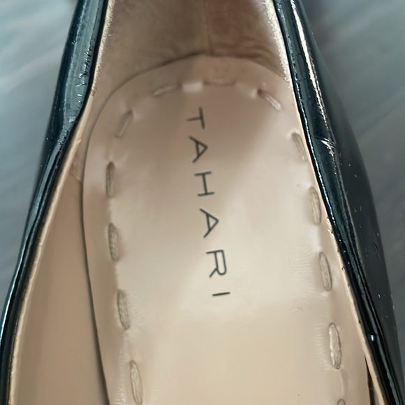 Black patent platform slip on pumps - Picture 6 of 6